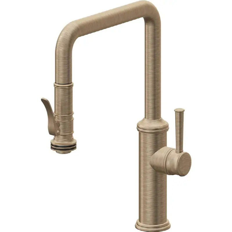 Pull-Down Kitchen Faucet with Squeeze Sprayer - Quad Spout