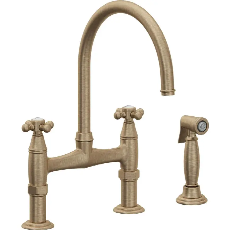 Traditional Bridge Kitchen Faucet with Sidespray