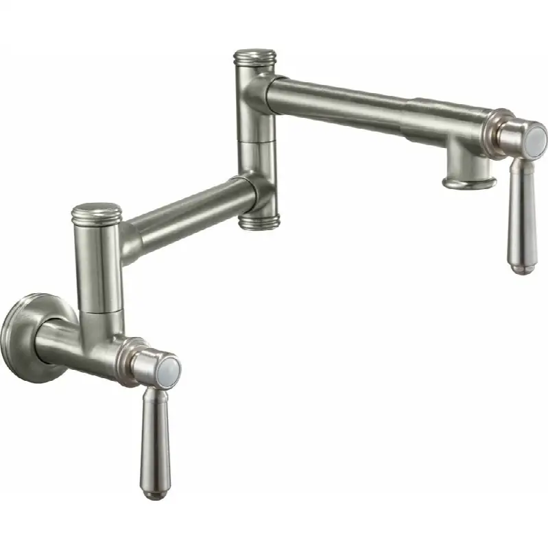Pot Filler - Dual Handle Wall Mount - Traditional