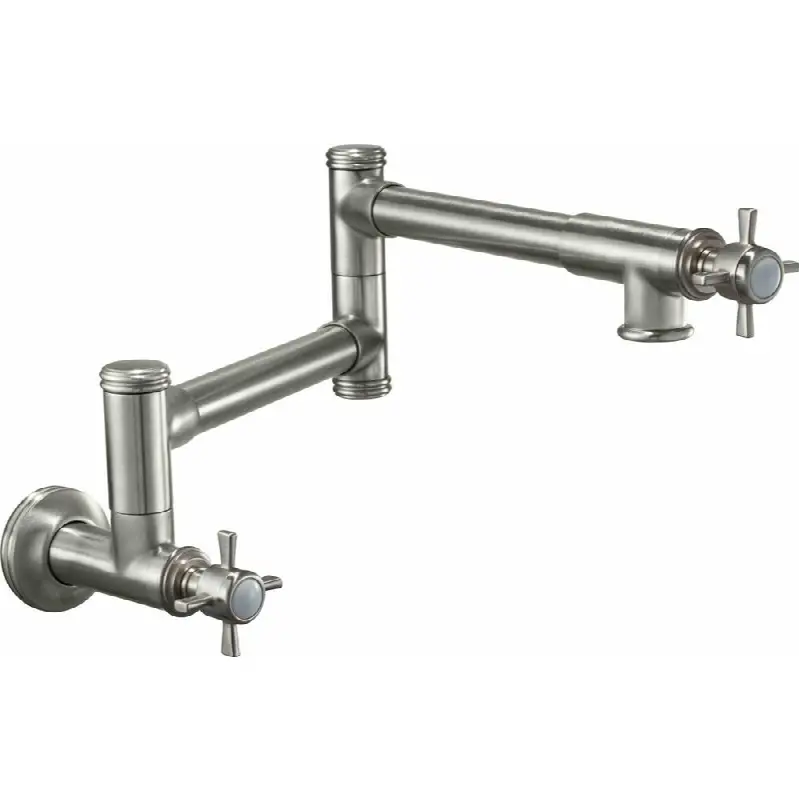 Pot Filler - Dual Handle Wall Mount - Traditional