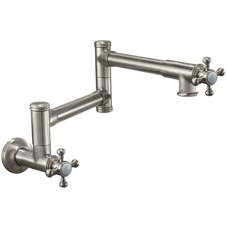 Pot Filler - Dual Handle Wall Mount - Traditional