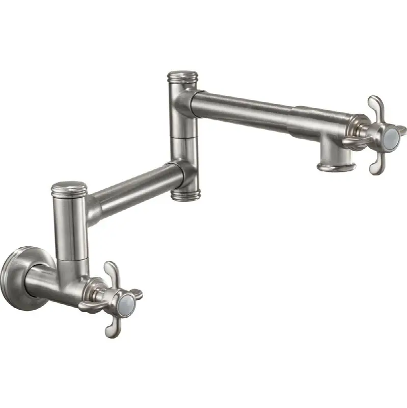 Pot Filler - Dual Handle Wall Mount - Traditional