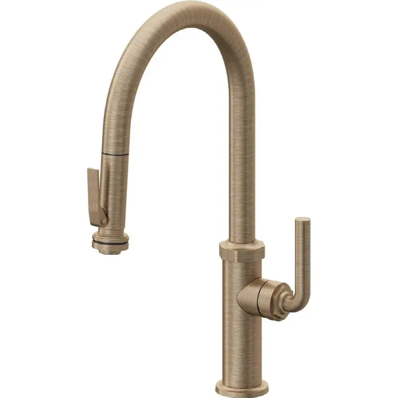 Pull-Down Kitchen Faucet with Squeeze Sprayer - High Arc Spout