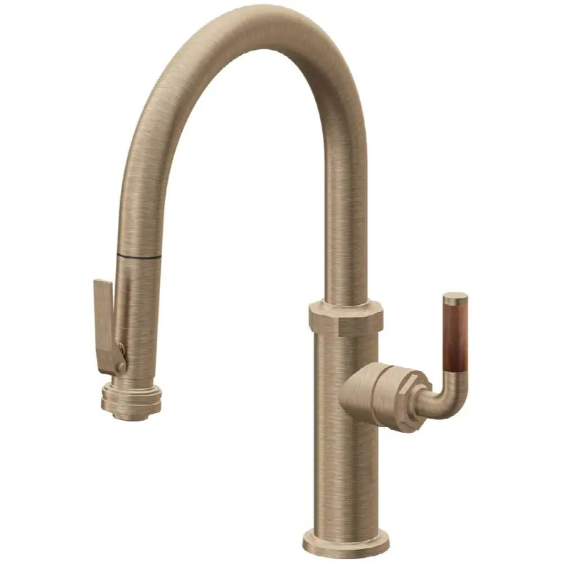 Pull-Down Kitchen Faucet with Squeeze Sprayer - Low Arc Spout