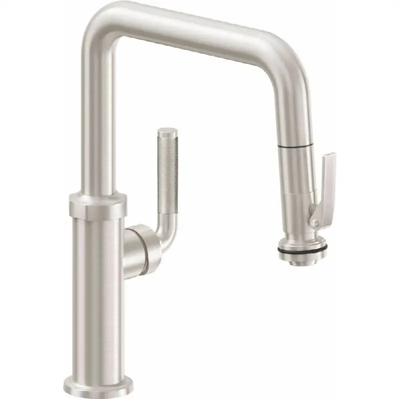 Pull-Down Kitchen Faucet with Button Sprayer - Quad Spout