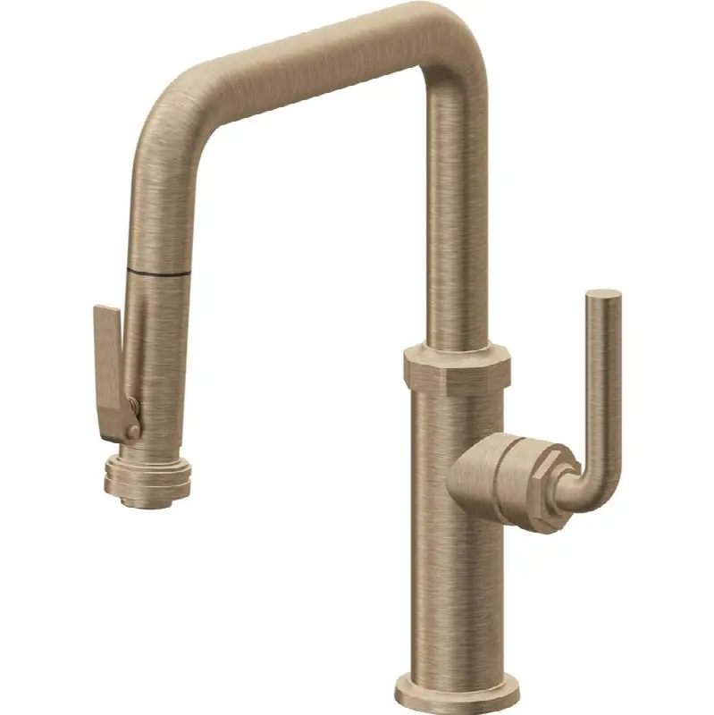 Pull-Down Kitchen Faucet with Squeeze Sprayer - Quad Spout