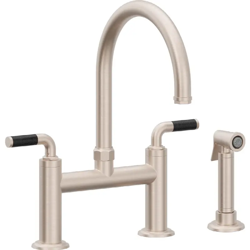 Bridge Kitchen Faucet with Sidespray - Arc Spout