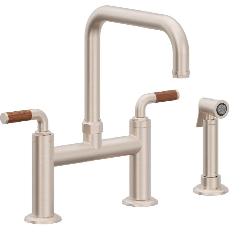 Bridge Kitchen Faucet with Sidespray - Quad Spout