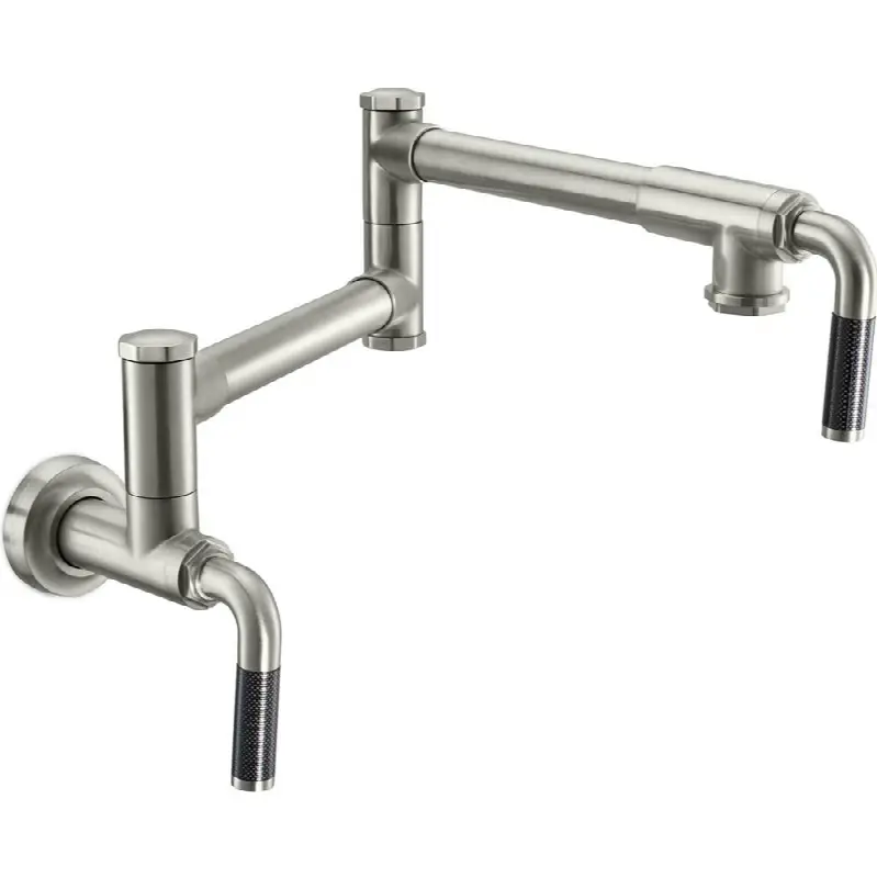 Pot Filler - Dual Handle Wall Mount - Industrial