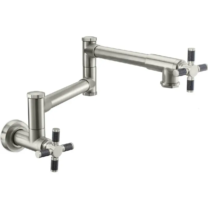 Pot Filler - Dual Handle Wall Mount - Industrial