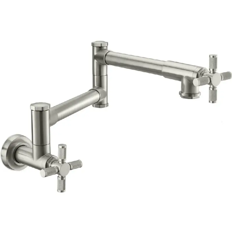 Pot Filler - Dual Handle Wall Mount - Industrial