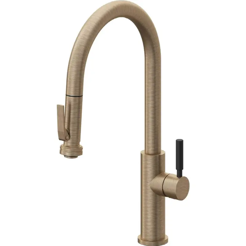 Pull-Down Kitchen Faucet with Squeeze Sprayer - High Arc Spout