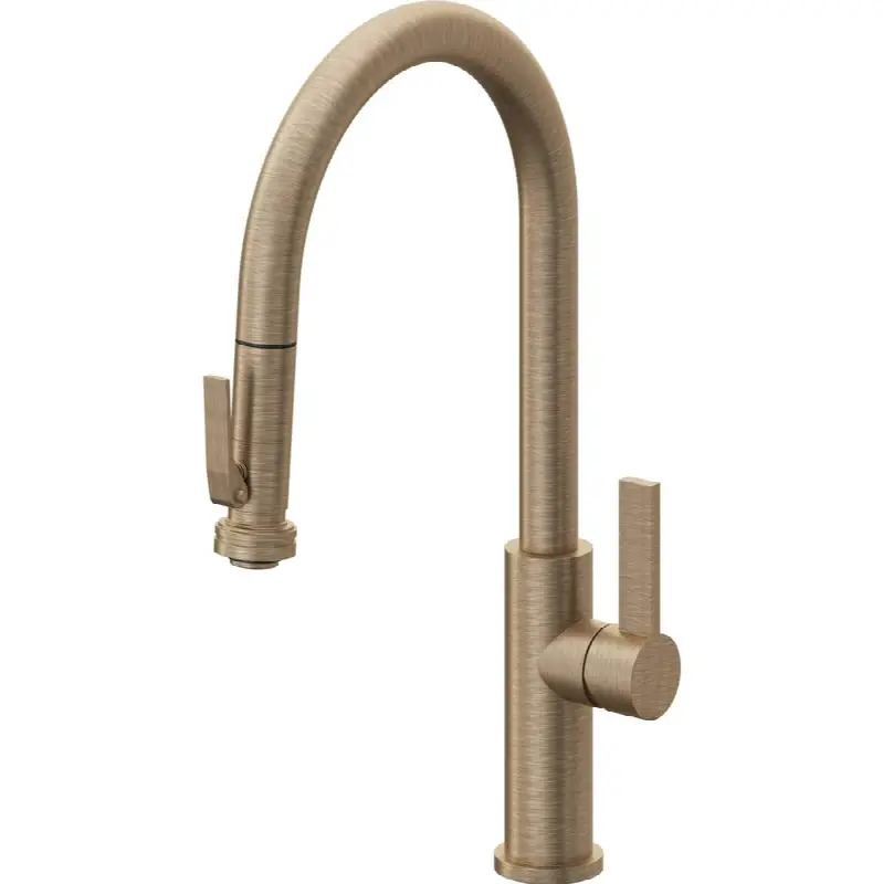 Pull-Down Kitchen Faucet with Squeeze Sprayer - High Arc Spout