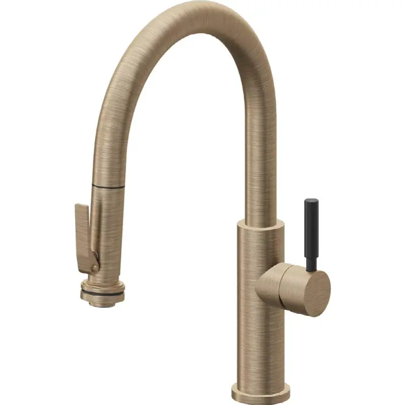 Pull-Down Kitchen Faucet with Squeeze Sprayer - Low Arc Spout