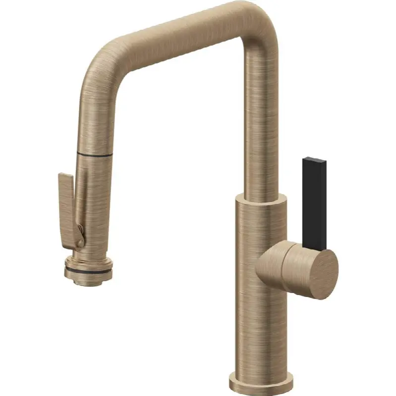 Pull-Down Kitchen Faucet with Squeeze Sprayer - Quad Spout
