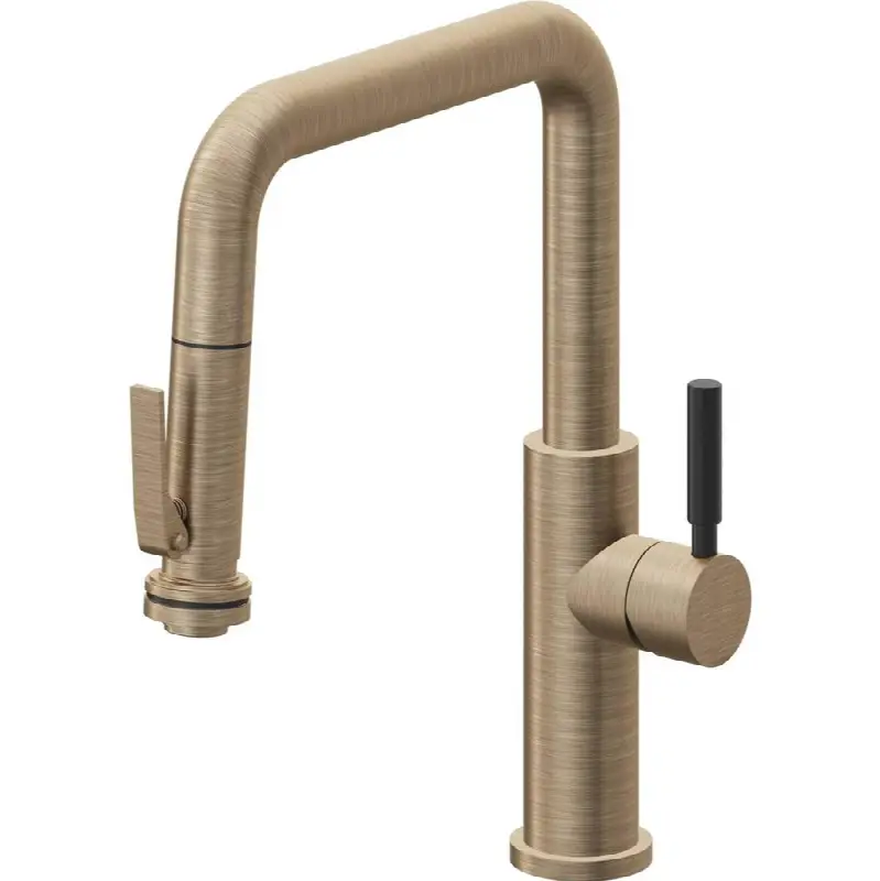 Pull-Down Kitchen Faucet with Squeeze Sprayer - Quad Spout