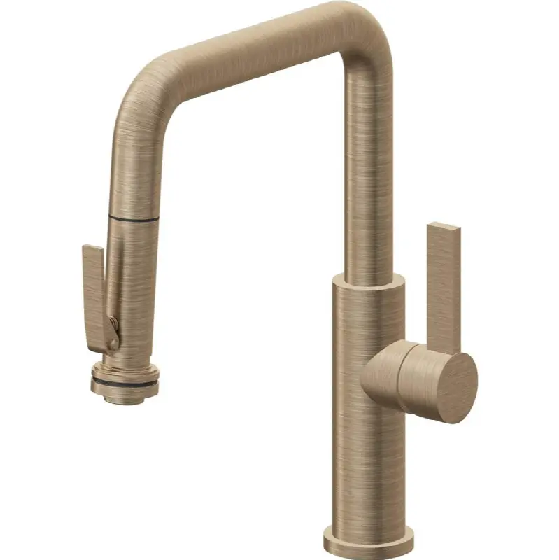 Pull-Down Kitchen Faucet with Squeeze Sprayer - Quad Spout