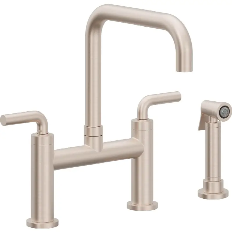 Bridge Kitchen Faucet with Sidespray - Quad Spout