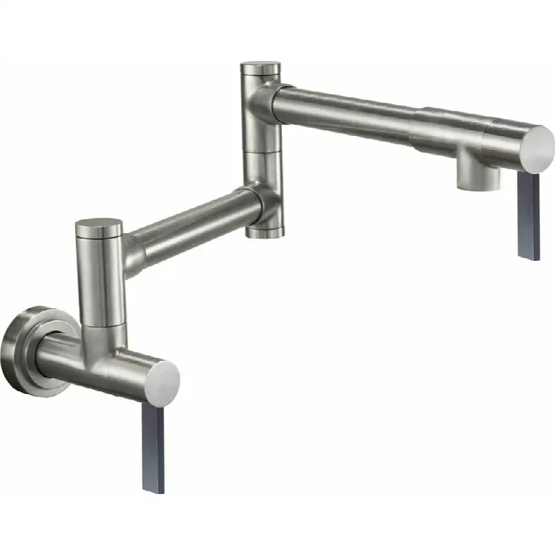 Pot Filler - Dual Handle Wall Mount - Contemporary