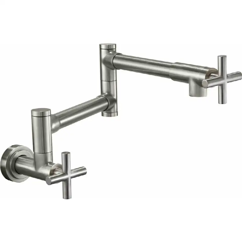 Pot Filler - Dual Handle Wall Mount - Contemporary