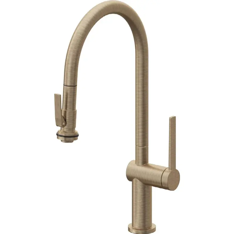 Pull-Down Kitchen Faucet with Squeeze Sprayer - High Arc Spout