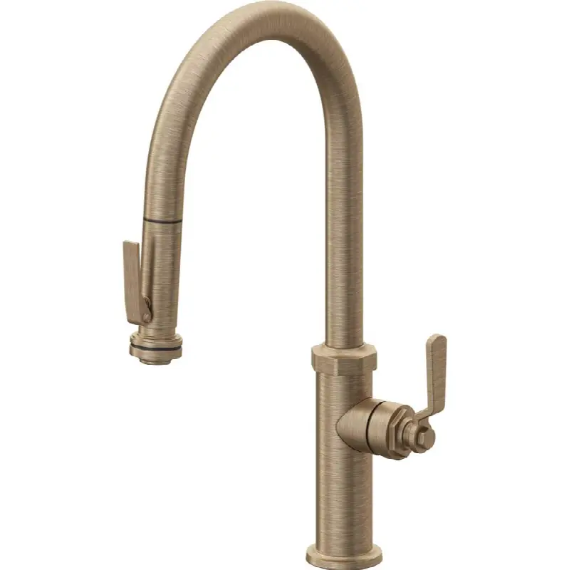Pull-Down Kitchen Faucet with Squeeze Sprayer - High Arc Spout