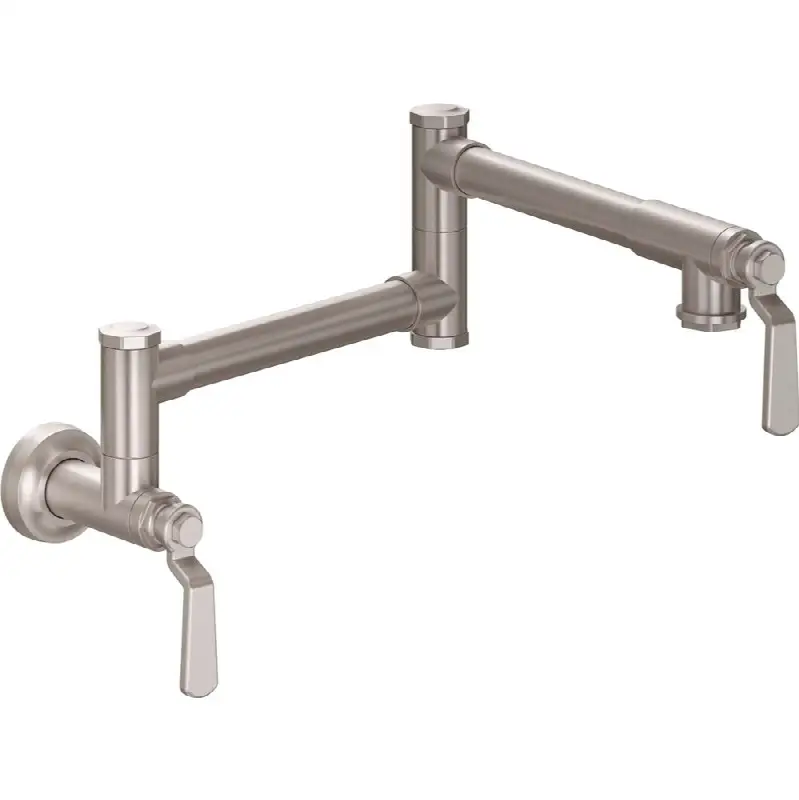Pot Filler - Dual Handle Wall Mount - Industrial