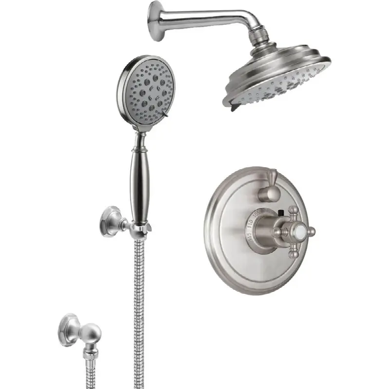 StyleTherm® 1/2" Thermostatic Shower System with Showerhead and Handshower on Hook
