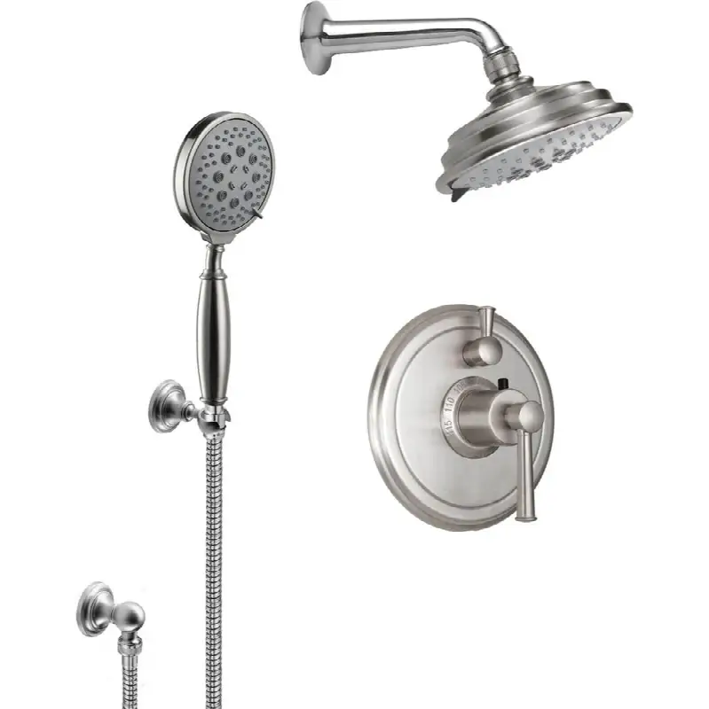 StyleTherm® 1/2" Thermostatic Shower System with Showerhead and Handshower on Hook
