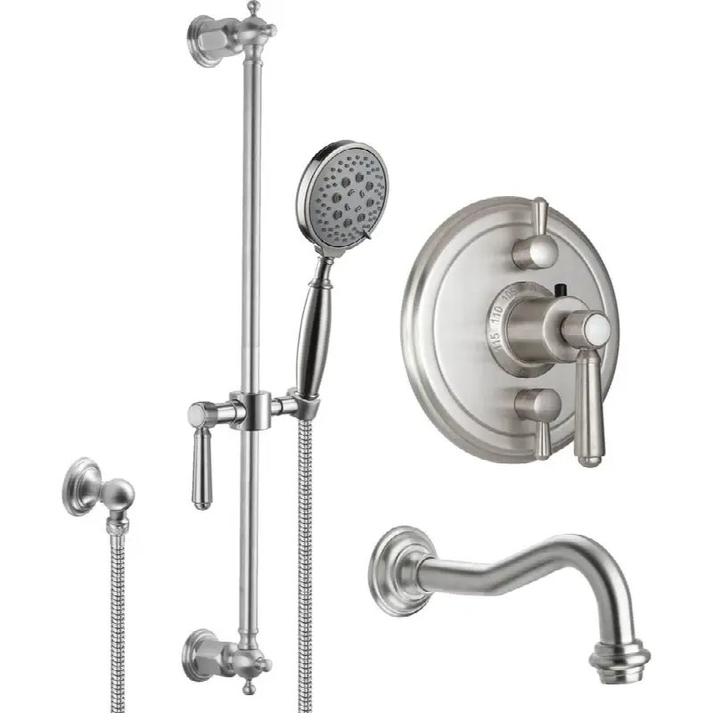 StyleTherm® 1/2" Thermostatic Shower System with Handshower Slide Bar and Tub Spout