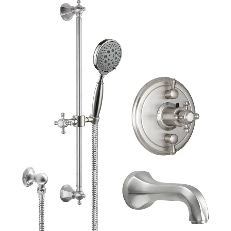StyleTherm® 1/2" Thermostatic Shower System with Handshower Slide Bar and Tub Spout