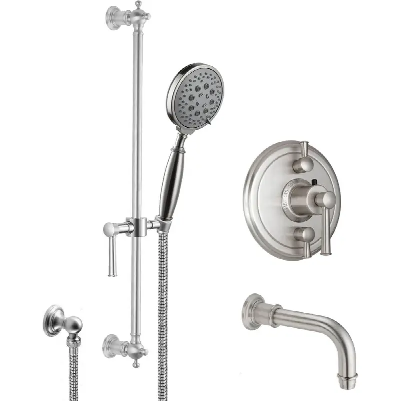 StyleTherm® 1/2" Thermostatic Shower System with Handshower Slide Bar and Tub Spout