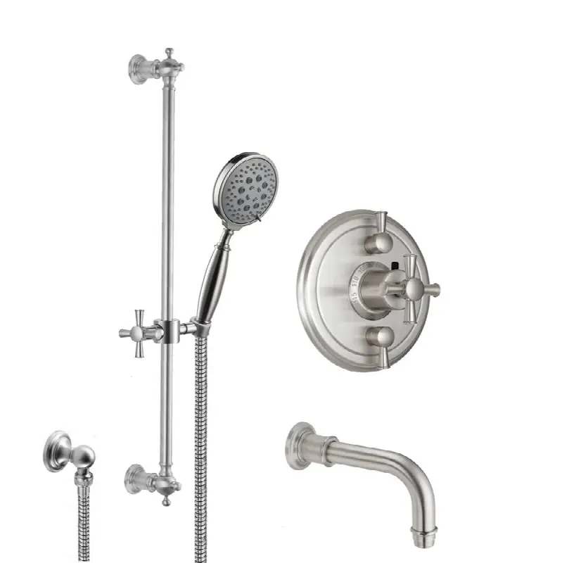 StyleTherm® 1/2" Thermostatic Shower System with Handshower Slide Bar and Tub Spout
