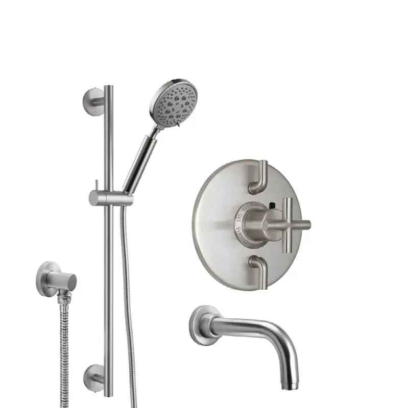 StyleTherm® 1/2" Thermostatic Shower System with Handshower Slide Bar and Tub Spout