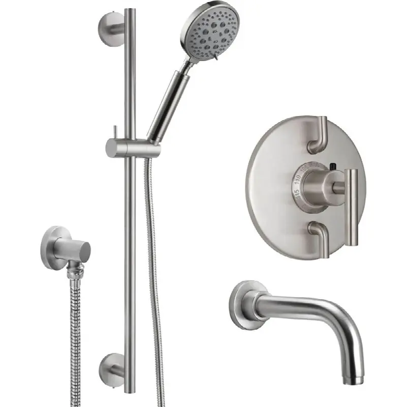 StyleTherm® 1/2" Thermostatic Shower System with Handshower Slide Bar and Tub Spout