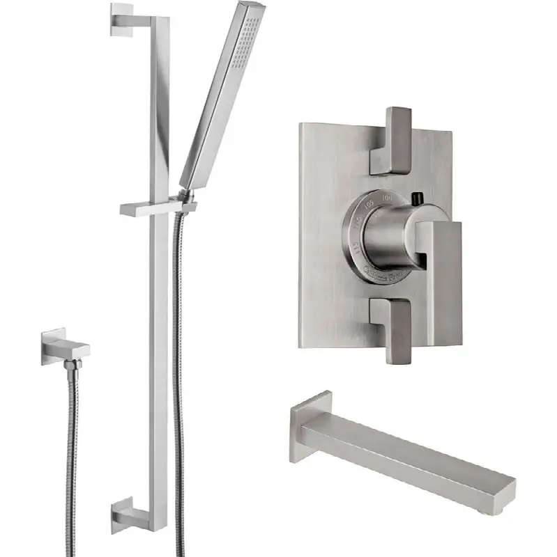 StyleTherm® 1/2" Thermostatic Shower System with Handshower Slide Bar and Tub Spout