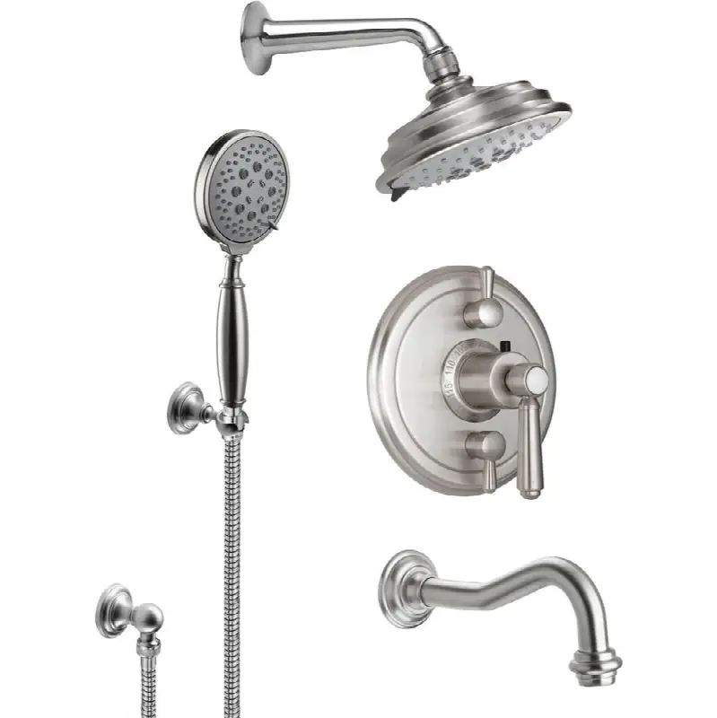StyleTherm® 1/2" Thermostatic Shower System with Handshower Hook and Tub Spout