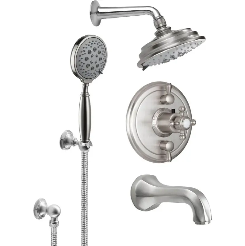 StyleTherm® 1/2" Thermostatic Shower System with Handshower Hook and Tub Spout