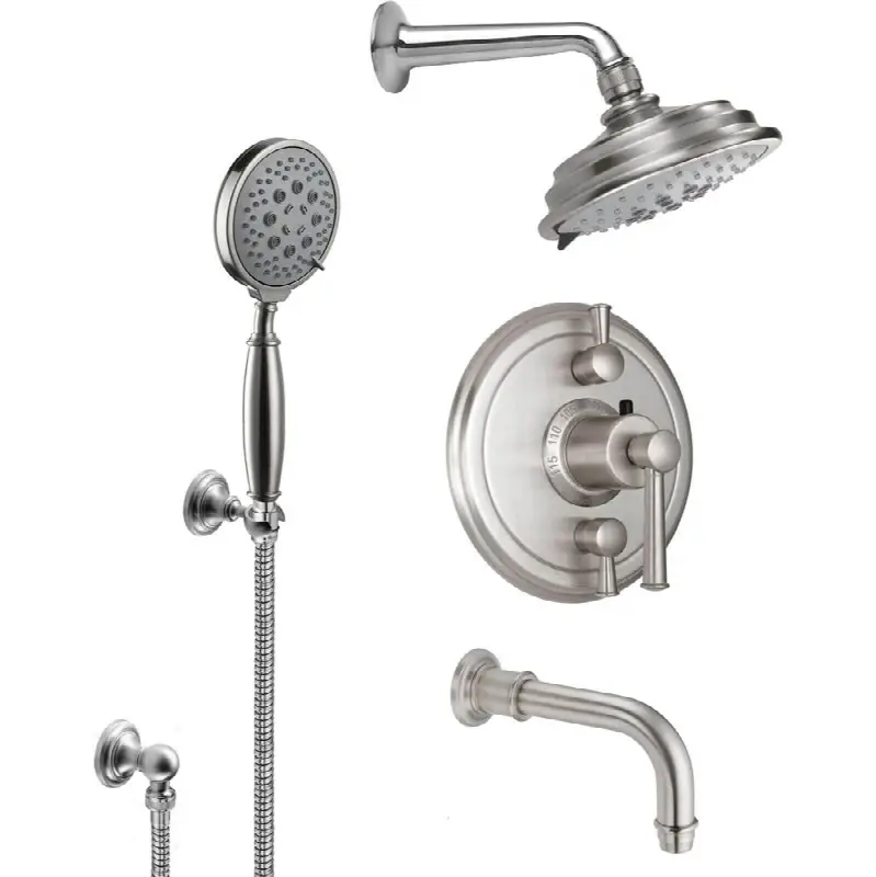 StyleTherm® 1/2" Thermostatic Shower System with Handshower Hook and Tub Spout
