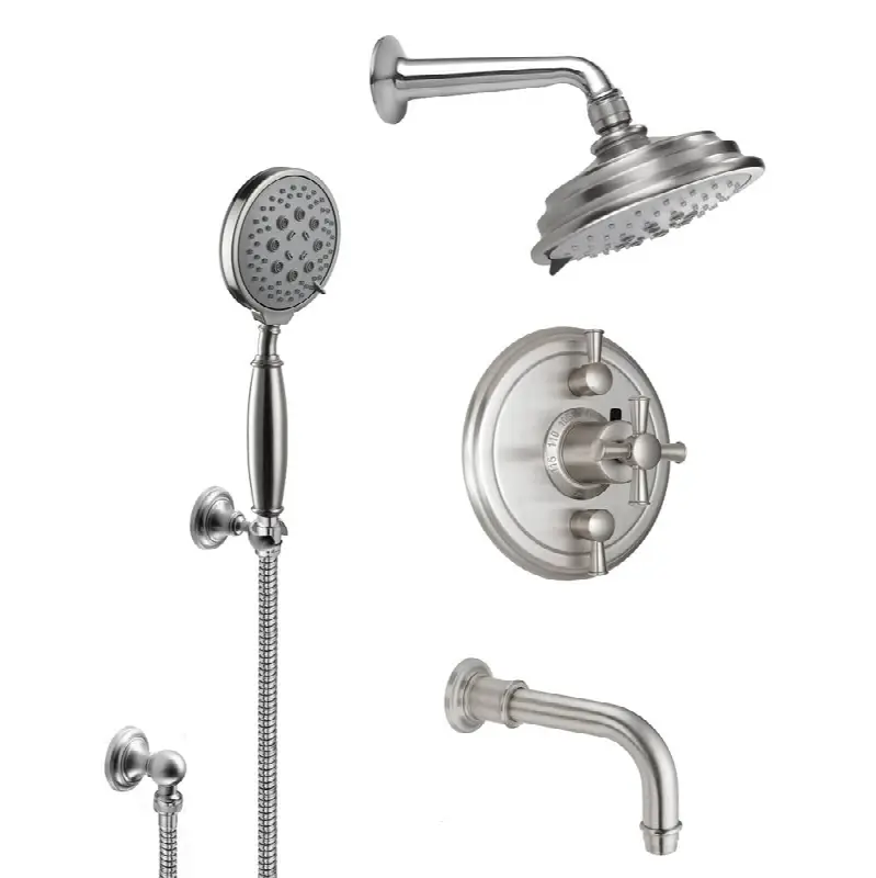 StyleTherm® 1/2" Thermostatic Shower System with Handshower Hook and Tub Spout