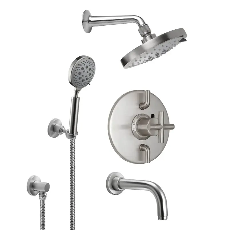 StyleTherm® 1/2" Thermostatic Shower System with Handshower Hook and Tub Spout