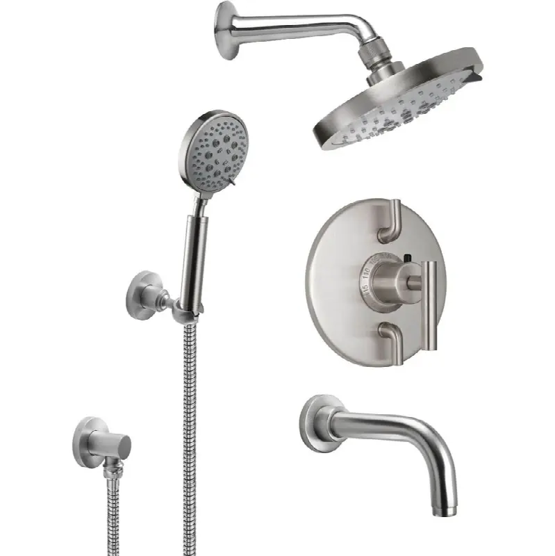 StyleTherm® 1/2" Thermostatic Shower System with Handshower Hook and Tub Spout