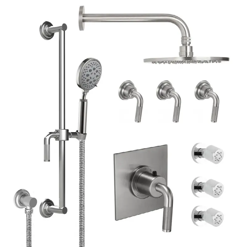 StyleTherm® 3/4" Thermostatic Shower System with Body Spray, Handshower on Slide Bar, and Showerhead