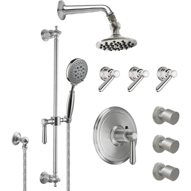 StyleTherm® 3/4" Thermostatic Shower System with Body Spray, Handshower on Slide Bar, and Showerhead