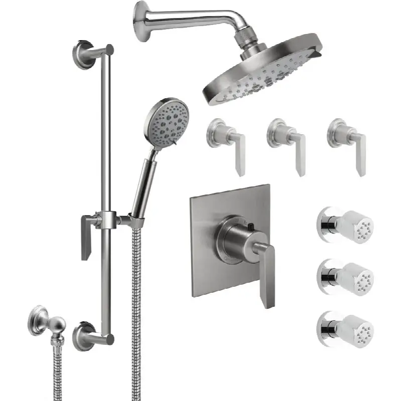 StyleTherm® 3/4" Thermostatic Shower System with Body Spray, Handshower on Slide Bar, and Showerhead
