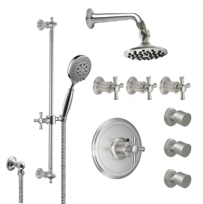 StyleTherm® 3/4" Thermostatic Shower System with Body Spray, Handshower on Slide Bar, and Showerhead