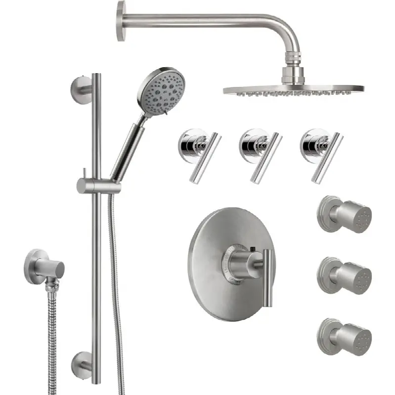 StyleTherm® 3/4" Thermostatic Shower System with Body Spray, Handshower on Slide Bar, and Showerhead