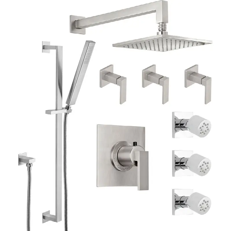 StyleTherm® 3/4" Thermostatic Shower System with Body Spray, Handshower on Slide Bar, and Showerhead