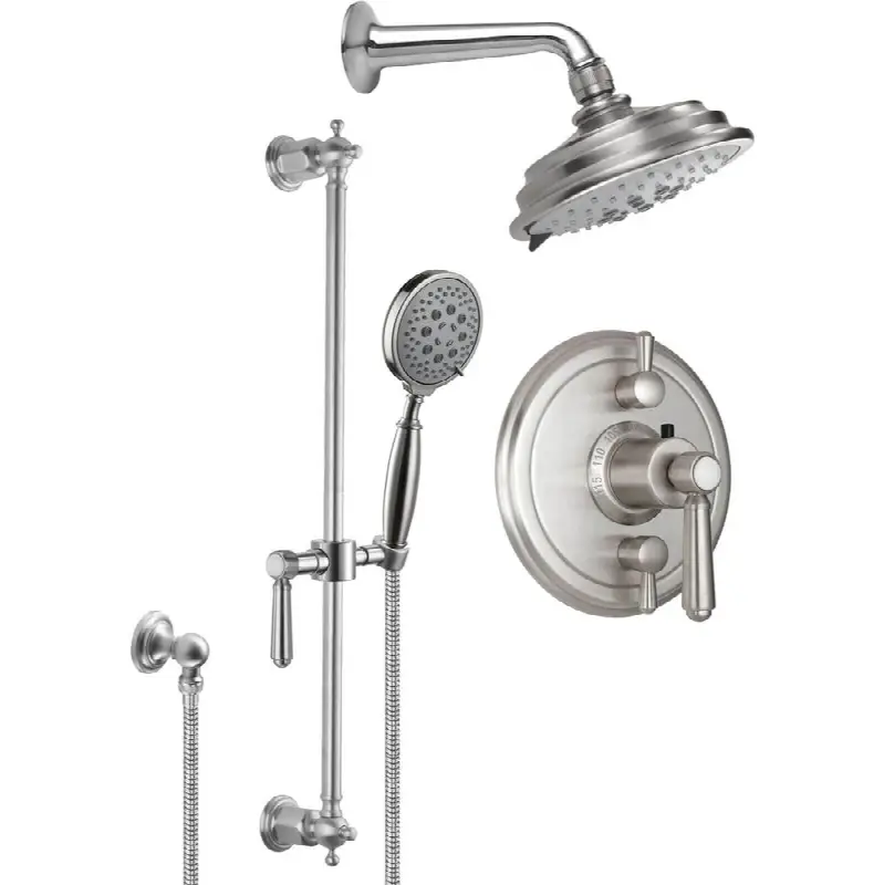 StyleTherm® 1/2" Thermostatic Shower System with Showerhead and Handshower on Slide Bar