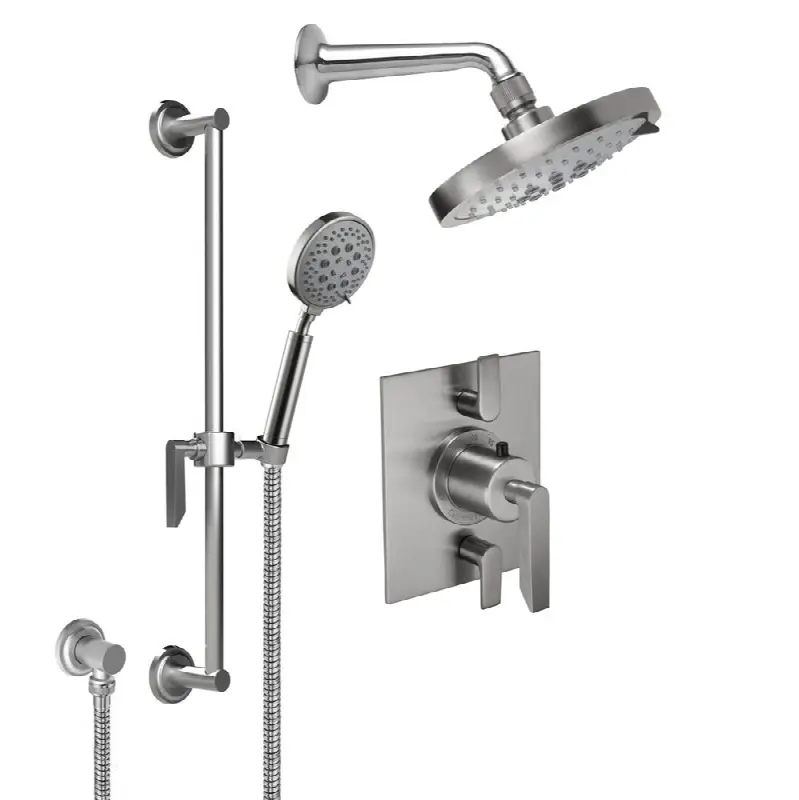 StyleTherm® 1/2" Thermostatic Shower System with Showerhead and Handshower on Slide Bar